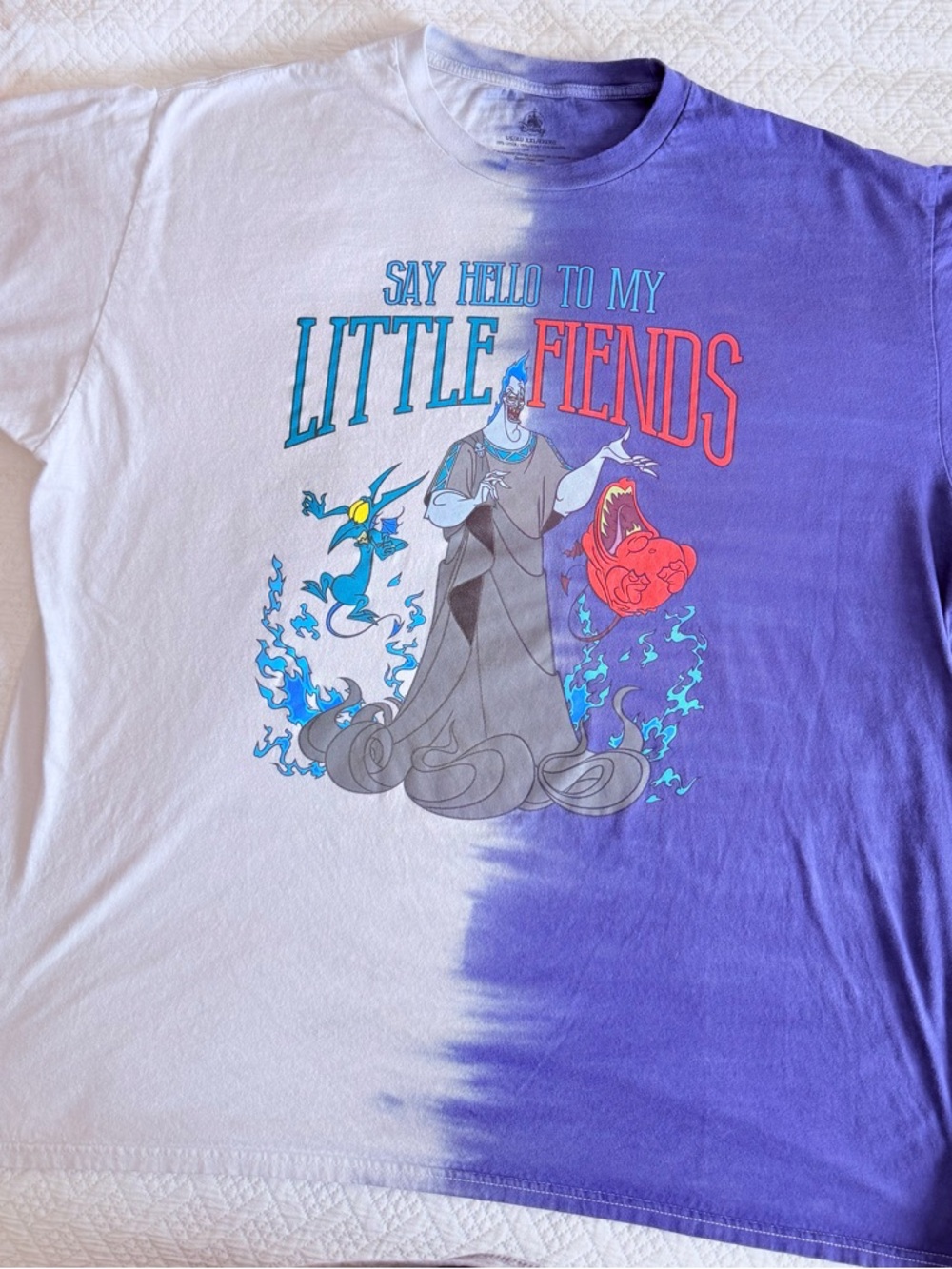 Disney Hades Say Hello to My Little Fiends Mens Tie-Dye T-shirt XXL